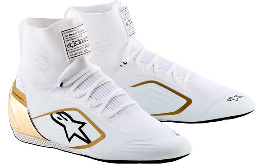 ALPINESTARS SUPERTECH K -ajokeng&auml;t, valkoinen/musta/kulta